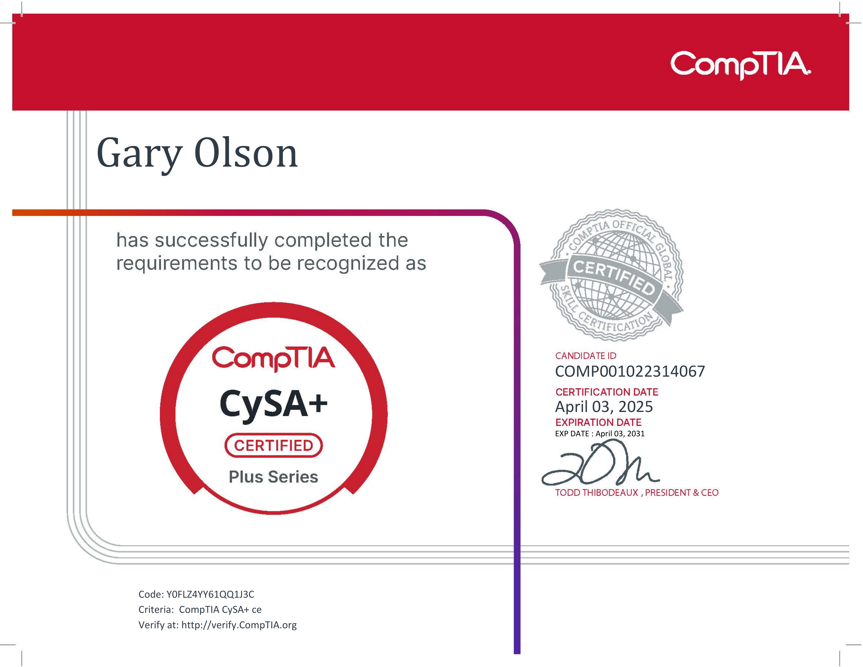 CompTIA CySA+